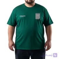 تیشرت یقه گرد پارچه مچینست چاپی BRAND سایز بزرگ مردانه تپلی F.L – کد 10088