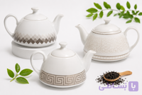 قوری سماوری کف پهن چینی مناسب انواع سماور و کتری