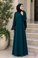 مانتو عبایی زنانه..سبز یشمی