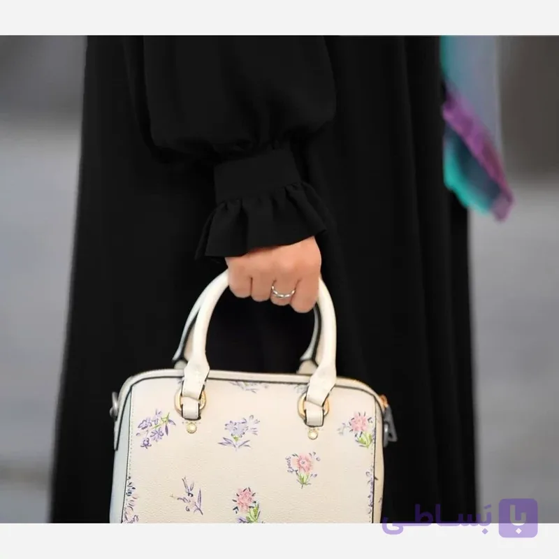 مانتو عبایی مدل درسا.. جنس الیزه.. مشکی.. سایز بندی.. قابل سفارش در پارچه های شانتون و حریر اسود