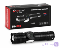 چراغ قوه شارژی RUILANG مدل RL-S2305 | چراغ LED زوم‌دار TG+COB با باتری 26650 و شارژ Type-C