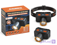 هدلایت شارژی RUILANG مدل RL-666 | چراغ پیشانی LED پرنور  با نمایشگر شارژ و قابلیت شارژ USB