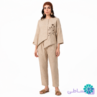 ست کت و شلوار لینن تابستانی "گل سایه"