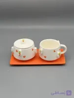ست فنجون قندون سینی هویج🥕