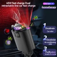 شارژر فندکی خودرو W&O مدل Starlight 5in1