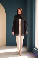 مانتو مجلسی کوتاه گیپوردار مدل خرگوش