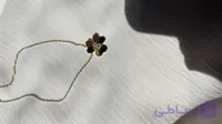 گردنبند تک گل کریستالی با زنجیر قابل تنظیم