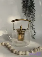 قوری پیرکس دسته‌دار ۱۲۰۰ میل شیاردار