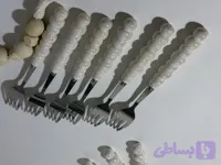 ست قاشق و چنگال دسته سرامیکی مرواریدی