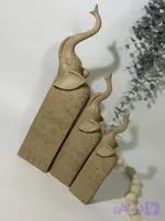 ست سه‌تایی مجسمه فیل پلی‌استر دکوری