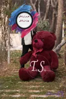 عروسک خرس زرشکی 2 متری