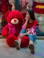 خرس قرمز پاپیون چرمی 180 سانتی