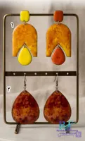 گوشواره مدل قطره عقيق و طلوع نارنج