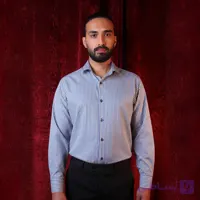پیراهن مردانه کلاسیک آبی راهدار ریز