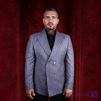 کت مردانه دابل برست طوسی راهدار جیب رو