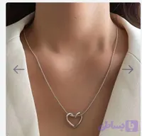 گردنبند قلب منعطف استیل