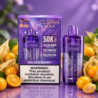پاد یکبار مصرف کلیر مکس ۵۰ هزار پاف گلدن بری Golden Berry ملس و استوایی از بری‌های طلایی (VOOM Clear Max ) (کپی)