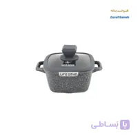 قابلمه مربع گرانیتی لایف اسمایل SPHM-S-16P-BLUE سایز 16