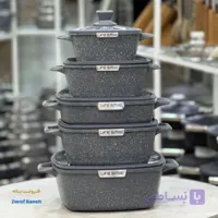سرویس قابلمه 10 پارچ مربع لایف اسمایل SPHM-S-GL-10BLUE