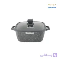 قابلمه مربع گرانیتی لایف اسمایل SPHM-S-24P-BLUE سایز 24