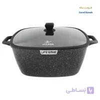 قابلمه مربع گرانیتی لایف اسمایل SPHM-S-40P-BLACK سایز 40