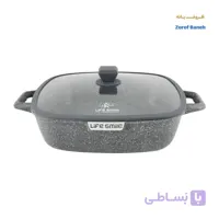ماهیتابه مربع گرانیتی لایف اسمایل SPSHM-S-36 سایز 36