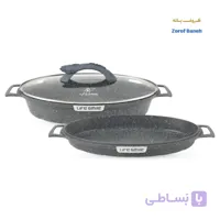 تابه مرغ و ماهی دوبل گرانیت لایف اسمایل SPHM-S-FI42DUB سایز 42