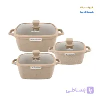 سرویس قابلمه 6 پارچ مربع گرانیتی لایف اسمایل SPHM-S-6 سایز 20/24/28