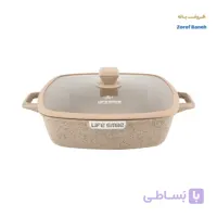 ماهیتابه مربع گرانیتی لایف اسمایل SPSHM-S-32 سایز 32