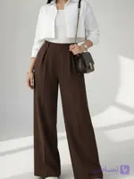 شلوار بگ زنانه پارچه کرپ گرم بالا /سایز بندی L XL 2XL 3XL / پشت کش کیفیت تضمینی