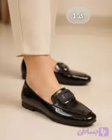 کفش پاشنه تخت یک سانتی / جنس ورنی / کیفیت و پاخور عالی