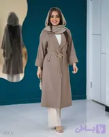 مانتو بلند زنانه یقه انگلیسی / مدل آدلیا / پارچه بزایاق / مناسب ۳۶ تا ۴۶ کیفیت تضمینی