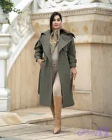 بارونی بلند زنانه مدل الیا / کد ۴۶ پارچه کتان زارا درجه یک/ مناسب ۳۸ تا ۵۲ کیفیت تضمینی