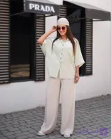 شومیز آستین پانچو/ مدل رابو/ پارچه: لیوسل /کد 823/ ۴۰ تا ۵۲ کیفیت تضمینی