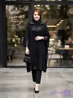 مانتو پانچ زنانه / پارچه کرپ آسود درجه یک/ سایز فری ۳۸ تا ۵۶ تضمین کیفیت