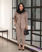 ست کت و شلوار و ژیله زنانه /جنس سویت غواصی گرم بالا /مناسب ۳۸ تا ۴۶