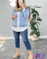 کت جین دخترانه / جنس جین اصلی درجه یک/ مناسب ۳۶ تا ۵۰ کیفیت عالی