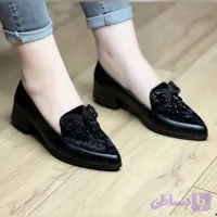 کفش زنانه کالج طرح پروانه / سایز ۳۷ الی ۴۰ / چرم مات کیفیت اصلی