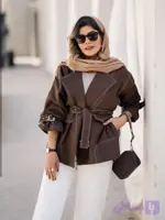 بارونی زنانه مدل ساناز / پارچه کتان TC / سایز 1و2 ۳۸ تا ۴۸ کیفیت تضمینی