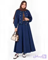کت و دامن مدل ژوزفین / پارچه کتان کج‌راه / مناسب ۳۶ تا ۴۴کیفیت تضمینی