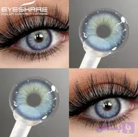 لنز رنگی آبی Eyeshare سالیانه همراه با جالنزی
