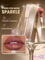 رژ لب شاین دار شیگلم Stardust Swipe Glitter Liquid Lipstick-137 Cosmic Pink