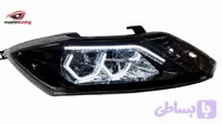 چراغ جلو اسپرت ساینا و کوییک مدل I8 با ابرو (در رنگ بندی)