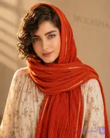 شال پلیسه پولک ریز دار وارداتی