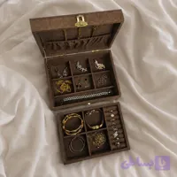 جعبه جواهرات مدل دیبا سایز بزرگ mdf با روکش مخمل