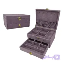 جعبه جواهرات مدل دیبا سایزمتوسط mdf باروکش مخمل - چیداچین