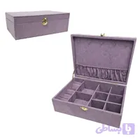 جعبه جواهرات مدل گیلدا MDF باروکش مخمل