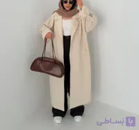 مانتو بلند پشت دکمه