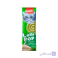 آبنبات گربه فریز دراید ونپی با طعم شیر بز، مرغ و علف گربه Wanpy Freeze-Dried Swirl Pops Chicken, Goat Milk & Cat Grass