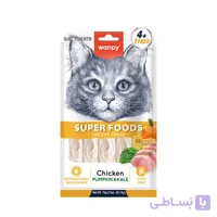 بستنی گربه ونپی مدل سوپر فود تک عددی با طعم مرغ، کدو حلوایی و کلم پیچ 14 گرم